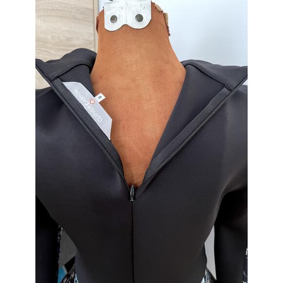 Clover Canyon Sz S Bohemian Rhapsody Dress Black Fit & Flare Stretch Party Boho - Picture 10 of 15